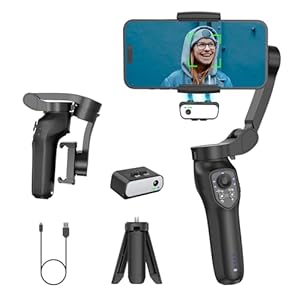 L7C Pro KIT, Gimbal Stabilizer for TikTokers/Youtubers, Handheld Phone Gimbal with Magnetic AI Active Tracking, Foldable Phone Stabilizer for Video Recording, for iPhone& Android, Vlogging Kit