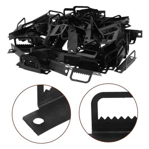 Image of Healifty 100pcs Shaped Metal Picture Frame Hooks Heavy Duty Hanging Brackets for Pictures Frames and Mirrors Easy to Install Wall Hardware for Home Decor