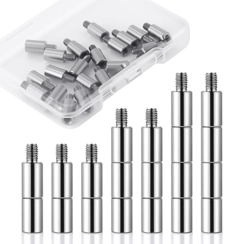 Eiodoni 20PCS Scrapbook Extension Posts, Stainless Steel Binding Post, Album Accessories Replacement Screws for Binding Extending Refill Pages Scrapbook Photo Album (12 mm/ 0.47 Inch)