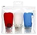 Tidy Space Products Air Travel Bottles Three Leak Proof Silicone Containers Suitable for Shampoo, Conditioner, Lotion, Honey, Condiments, 3 oz