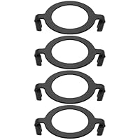 Create idea 4 Stück Lampenharfenhalter-Satteladapter Schwarz 4,2 Cm Kompatibel mit E27-Gewindesockel Rutschfester Lampenschirmadapter Lampenschirmhalter aus Metall
