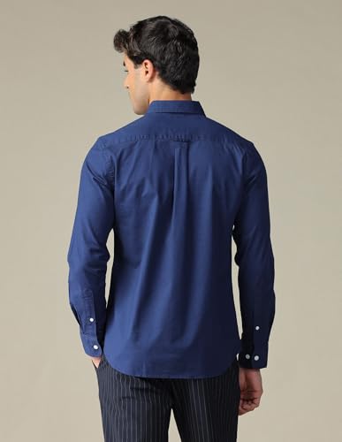 Image of U.S. Polo ASSN. Solid Tailored Fit Cotton Shirts for Men - 100% Cotton, Full Sleeve Mens Casual Shirts