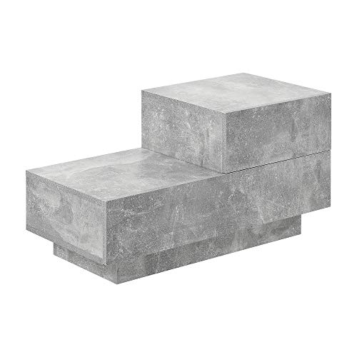 [en.casa] Nachttisch mit 2 Schubladen Nachtschrank 38x70x35cm Kommode...