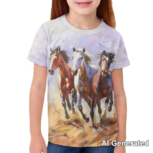 Image of Xhuibop Kids Tshirts Girls Boys 3-16 Years Summer Clothes for Teens Loose Fitting Tops