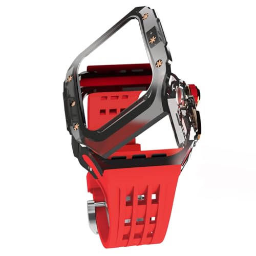 UMCNVV Rubber Band Transparent Modification Kit�CFor Apple Watch 9 8 7 6 5 4 SE 45mm 44mm Strap Case Replace Watch Band Accessori