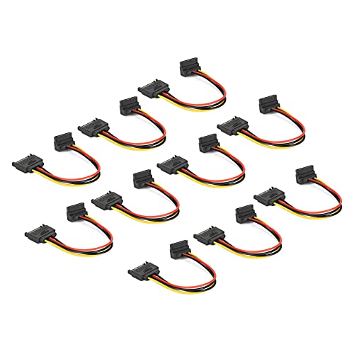 Cable SATA 15 Pines con Conector en Ángulo de 90 Grados para Flexibilidad Completa