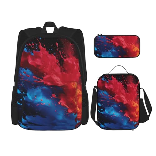 Sacs à dos décontractés bleu et rouge pour vos journées de cours
