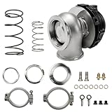 Hex Autoparts 44mm V-Band External Turbo Wastegate Kit – Universal Water Cooled Wastegate, Tial Style w/Springs & Clamps