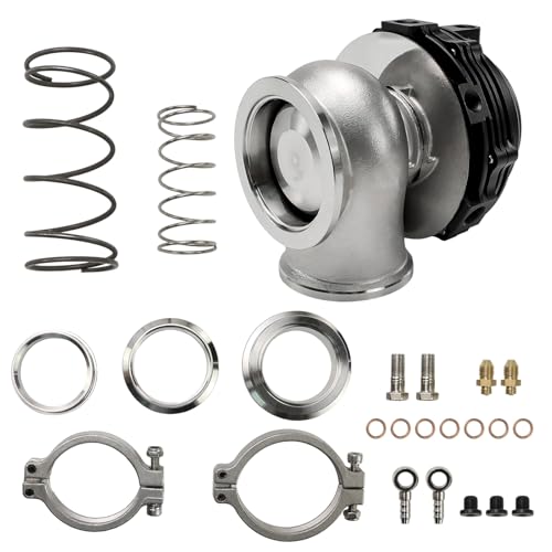 Hex Autoparts 44mm V-Band External Turbo Wastegate Kit – Universal Water Cooled Wastegate, Tial Style w/Springs & Clamps