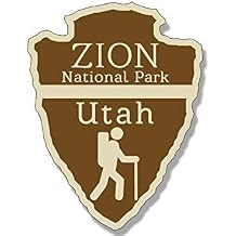 Arrowhead Shaped ZION National Park Sticker rv hiking camping