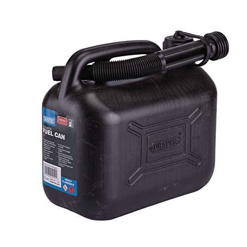 Draper 09053 Bote de combustible de plástico, 5 L, negro