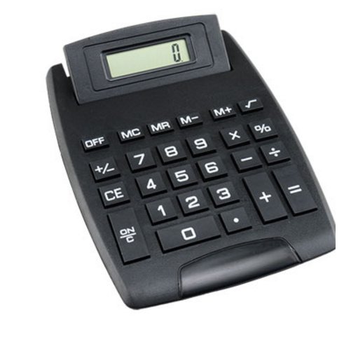Large Display Desktop Calculator 8 Digit Electronic Standard Function Battery Operated Black