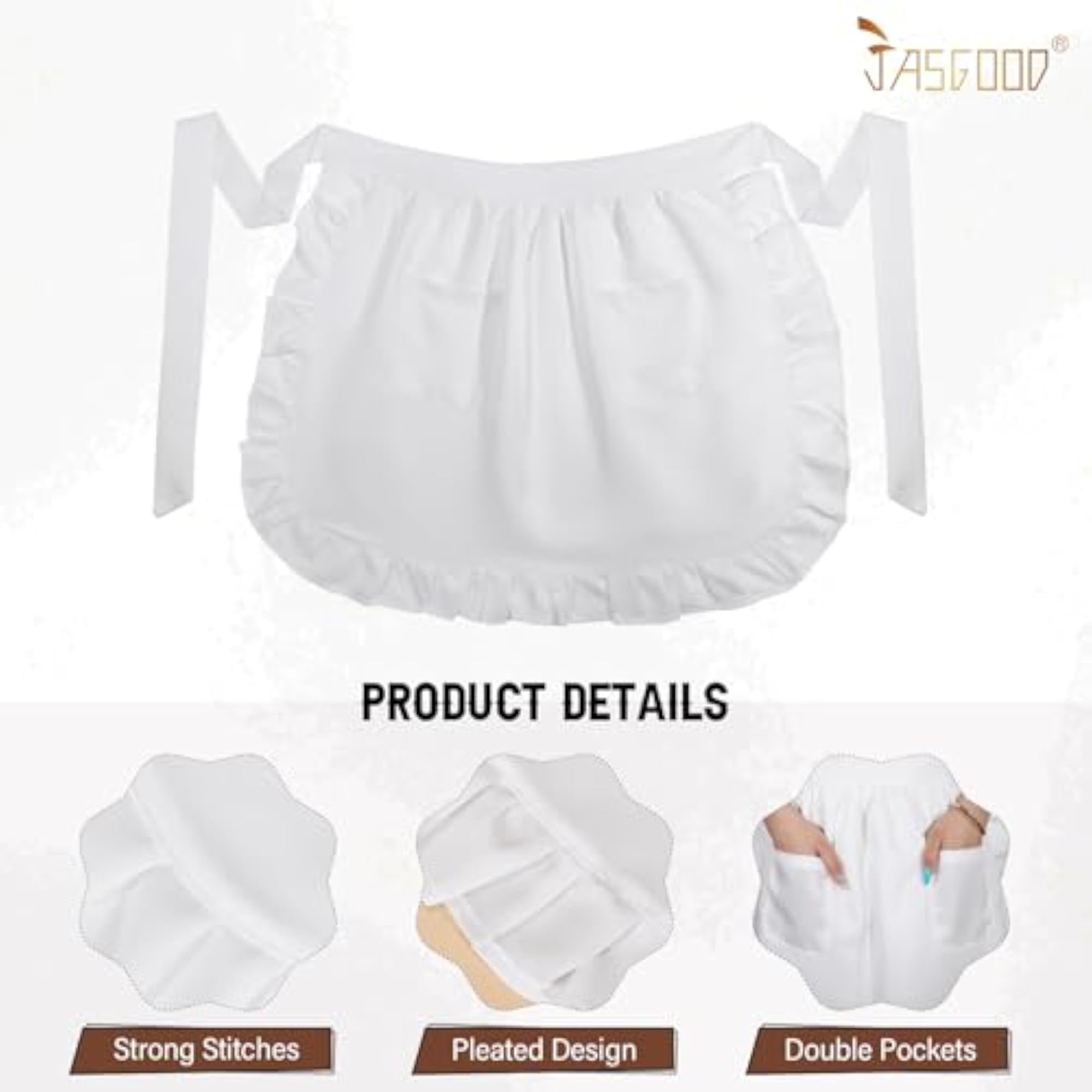 Women's Vintage Maid Kitchen Apron with Pockets