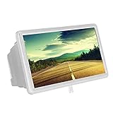 YINGGEXU Loupe 3D Mobile écran Video Magnifier Amplificateur stéréoscopiques HD Amplifier Support Film Vidéo Bureau Smartphone Amplificateur (Color : White)