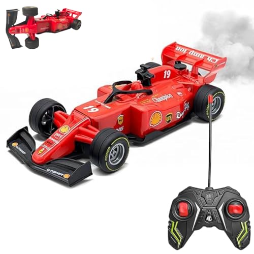 Image of F1 Remote Controller Race Cars for 6-12 Years Old Boys Girls Mist Spray Racing Rechargeable RC Drift Car Toy, Smoke |Fog Stream LED Light |Birthday Gift for Kids and Adults (360 degree F1)