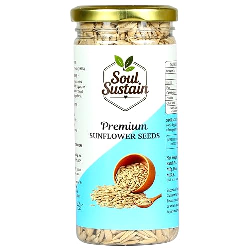 Image of SoulSustain Sunflower Seeds 200 GM, Shelled Sunflower Kernels for Snacking, Baking, Salads and Trail Mix, Vegan Protein, Keto Friendly, Non GMO, Bulk Snack Food