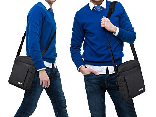 UBAYEE Schoudertas Heren voor iPad Tablet tot 10,5 Inch (25 cm), Tabletvak, Meerdere Vakken, Lichtgewicht, Waterdicht, Klein - Image 3