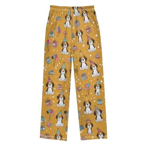 ZZXXB Beagle Balloons Boys Long Pants Soft Trousers Elastic Waist Kids Lounge Bottoms with Pockets S-XL2