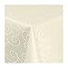 Produktbild Damast Tischdecke Maßanfertigung im Ornamente-Design in Creme-Champagner 140x210 cm eckig, weitere Längen sind wählbar