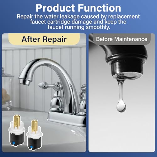 RP60400 Valve Hot and Cold Cartridge Sink Handle Valve Stem Assembly Replacement Parts for Delta 2 Handle Bath Diamond Seal Technology Faucets and Beverage Faucets - Thumbnail 6