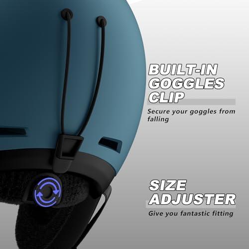 LANOVAGEAR Kask narciarski – kask snowboardowy dla mężczyzn, kobiet, młodzieży, kask śnieżny z otworem wentylacyjnym, kask do sportów zimowych do snowboardu, narciarstwa, skutera