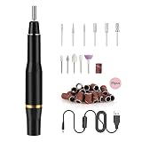 Electric Nail Drill Kit, USB Manicure Pen Sander Polisher with 6 Pieces Changeab...