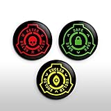SCP Foundation Tin Button Badges, Three