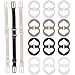 Bra Strap Clips, Thsinde 12 Bra Clips and Bra Straps Holder Women’s Black,White,Beige for Full Cup Size (12 Pcs Bra Strap Clips)