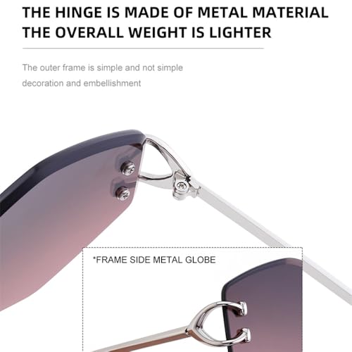 Lunettes de soleil hexagonales sans bords légères contre la fatigue