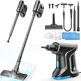 Nettoyeur Vapeur, Balai Vapeur démontable chauffe en 15s, 145℃ nettoyage à la vapeur sans produits chimiques, Steam Cleaner Portable pour Parquets Carrelages Joints Fenêtres Salles de Bains Cuisines