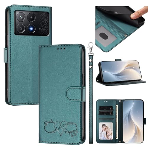 �X�}�z�P�[�X �Ή��@�� for Xiaomi Poco X6 Pro 5G,�Ή��@�� for Redmi K70E 5G �X�}�z�P�[�X�y�J�[�h�E�������[�X���b�g�t�� �E�H���b�g�f�U�C�� �t���b�v�X�^���h �����h�~�@�\�zGreen