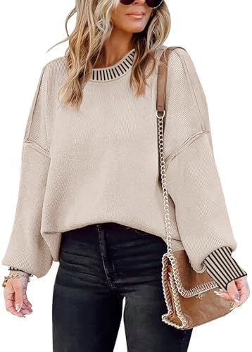 ETCYY Womens Oversized Sweaters Fall 2025 Fashion Clothes Trendy ...