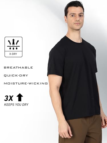 Image of XTEP Men's Training T-Shirt | Quick-Dry Moisture-Wicking Fabric with Underarm Ventilation | Lightweight, Breathable T-Shirt for Outdoor Sports & Fitness