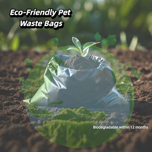 Image of Black Dog Waste Bags Rolls(90 Count) | Extra Thick and Leak-Proof Poop Bags for Dogs&Cats ,6 Rolls