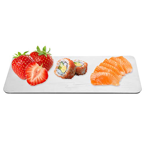 Plato cuadrado para sushi de acero inoxidable 304 miniatura 7