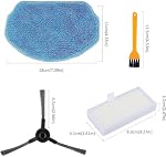 Replacement Parts for MAMNV BR150/BR151, for ZCWA BR150/BR151, for MANVINS G20, for GTTVO BR150/BR151, for ONSON BR150/BR151 2-in-1 Robot Vacuum and Mop Combo, 6 Side Brush,6 Filter, 6 Mop Pad,1Brush