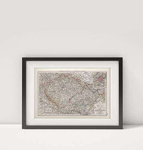 czech gifts Vintage map of the Czech Republic