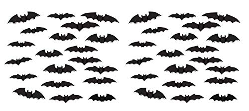 Beistle Bat Silhouettes 40 Piece, Assorted Sizes, Black