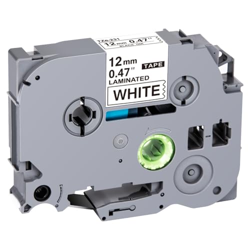 Brother TZ231 Ruban laminé sur Rouleau 1 2 cm x 8 1 rouleau x pour P Touch PT 1000 1080 1090 1290 1650 18 1830 1950 1960 2430 2700 3600 PT GL 200 - vue 4