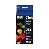 EPSON T786 DURABrite Ultra -Ink High Capacity Black & Standard Color -Cartridge Combo Pack (T786XL-BCS) for Select Workforce Printers