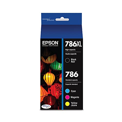 EPSON T786 DURABrite Ultra -Ink High Capacity Black & Standard Color -Cartridge Combo Pack (T786XL-BCS) for Select Workforce Printers
