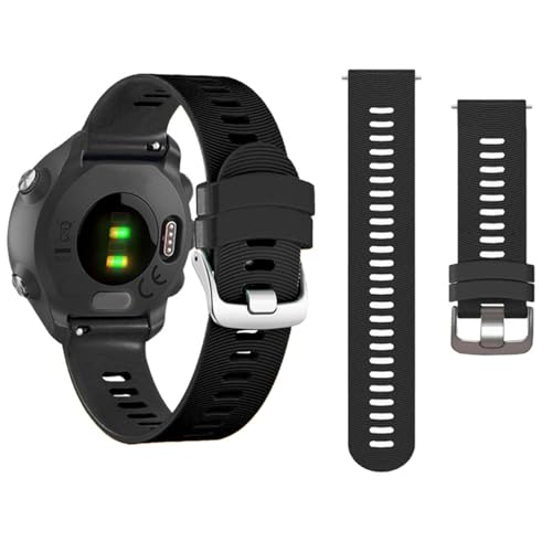 20mm Watch Band for Garmin Forerunner 55/Forerunner 245/Vivoactive 5/Vivoactive 3, Soft Silicone...