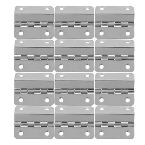 SOIMISS 12 Unidades Bisagras y Plegado Pliegues de de 180 de Mecanismo para de Hierro Movimiento en Flexible y Silenciosa Color Plata Puerta Armario de Cocina