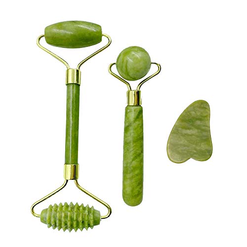 Heads Neck Health Care Beauty Tools Face Lifting Anti-Aging Firming Anti Wrinkle Facial Massager Guasha Board Jade Massage Roller Scraper Stone