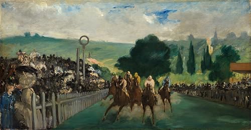 Les courses d'Edouard Manet affiche tableau toile décoration murale bureau 60x90