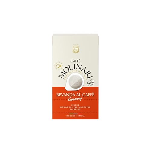 18 Cialde Caffe' Molinari Caffe' Aromatizzato Al Gusto Di Ginseng Compatibilita' Mokona/Tazzona 44Mm
