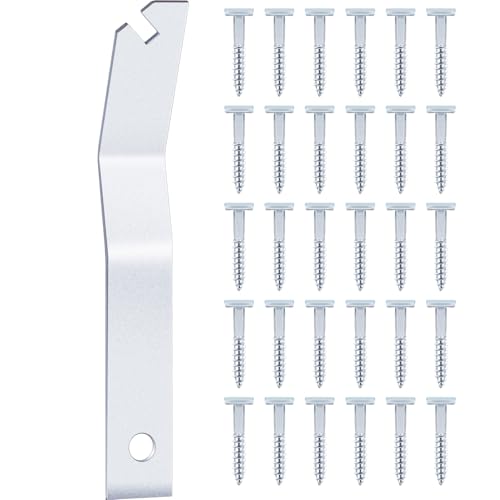 Image of 31 Pcs Security Picture Hangers Set, 30 T Head Screws and 1 Hardened Wrenches, Anti Theft Frame Locking Hardware for Hotel Museum Gallery