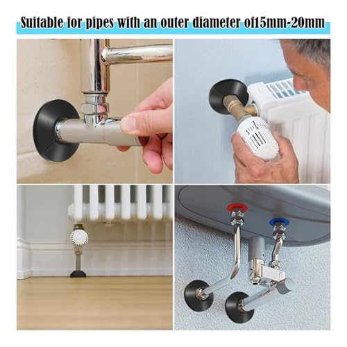 Collares de 15 mm para ocultar agujeros de tuberías en conducto de pared 8