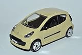 Fahrzeug ist ca 8 cm lang Bburago Citroen C1 Gelb Beige 2005-2014 1/43 Modell Auto
