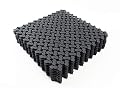 VINTEK Peanut Tile Vinyl PVC Interlocking Drainage Floor Tiles Mat Anti-Slip 12"x12" for Pool Shower Locker Bathroom Deck Patio Boat SPA Wet Area Inside/Outside (Pack of 9 Tiles - 12" x 12", Black)